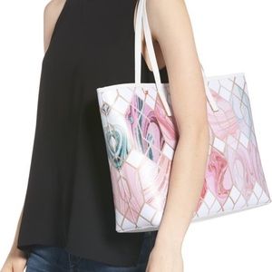 Ted baker Sea of Clouds shopper tote with pouch (wallet sold separately)